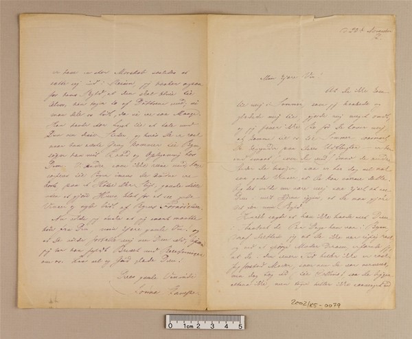 Brev til H.C. Andersen fra Jonna Stampe (26/11-1872)